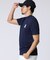 [GOLF]コントラストシグネチャーロゴ　 モックネックＴシャツ