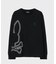 裏起毛 ビッグシルエットロゴ 　ロングスリーブTシャツ