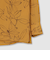 MONOTONE FLOWER PRINT FLY FRONT SHIRT