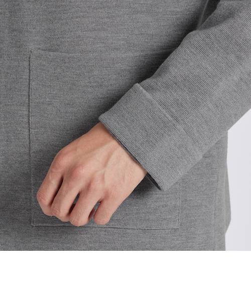 EFMW MILANO RIB KNIT JACKET [エクストラファインメリノ ニット