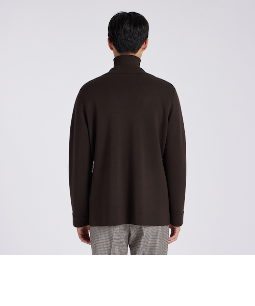 EFMW MILANO RIB KNIT JACKET [エクストラファインメリノ ニット