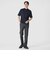 GIZA COTTON MOCK NECK KNIT TEE