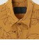 MONOTONE FLOWER PRINT FLY FRONT SHIRT