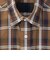 COTTON／LINEN PLAID WESTERN SHIRT