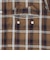 COTTON／LINEN PLAID WESTERN SHIRT