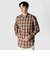 COTTON／LINEN PLAID WESTERN SHIRT
