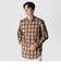 COTTON／LINEN PLAID WESTERN SHIRT