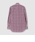 COTTON／LINEN PLAID WESTERN SHIRT