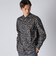 FLOWER PRINT FLY FRONT 　SHIRT