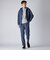 TRICOT CORDUROY ZIP UP  HOODIE