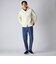 TRICOT CORDUROY ZIP UP  HOODIE