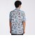 FLOWER PRINT FLY FRONT SS SHIRT [ドローイングフラワー プリントSSシャツ]