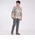 FLOWER PRINT FLY FRONT SS SHIRT [ドローイングフラワー プリントSSシャツ]