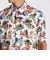 FLOWER PRINT FLY FRONT SS SHIRT [ドローイングフラワー プリントSSシャツ]