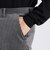 GINGUM CHECK VELVET BOOT CUT 　SLACKS