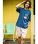ﾊﾞｽ柄切り貼りﾜｯﾍﾟﾝTｼｬﾂ