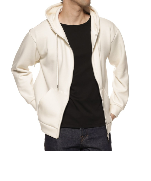 ダンボールニット素材ジップアップパーカ｜バーニーズ