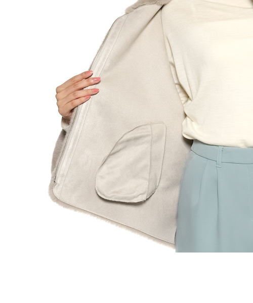 フェイクファー ショートブルゾン｜バーニーズ ニューヨークの