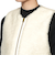 異素材コンビネーション ジップアップベスト