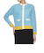 カシミヤ バイカラーニットカーディガン