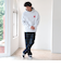 Manhattan Portage / ピーチスキン スリーブプリント スウェットパーカー