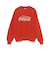 【別注】Coca-Cola / フロッキープリント クルーネック スウェット