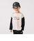 バイカラー プリント ロングスリーブ Tシャツ（100～140cm）