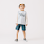 バイカラー プリント ロングスリーブ Tシャツ（100～140cm）