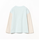 バイカラー プリント ロングスリーブ Tシャツ（100～140cm）