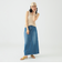 綿麻 デニム スカート（S～M）