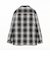 ポリエステル チェック オープンカラー シャツ