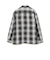 ポリエステル チェック オープンカラー シャツ