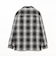 ポリエステル チェック オープンカラー シャツ