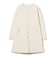 キルティング ノーカラー ロング コート（S～M）