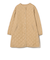 キルティング ノーカラー ロング コート（S～M）