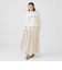 【百田夏菜子さん着用】【洗える】ツイル ギャザー スカート（S～M）