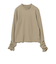 カット ジャカード ハイネック トップス