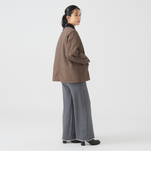 DANTONデニムカバーオールジャケット丸襟ワーク日本製インディゴBEAMS DANTON｜デニム ノーカラー ショートジャケット DENIM