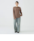 Healthknit / Multi Border Waffle Hem Round Crewneck L/S