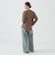 Healthknit / Multi Border Waffle Hem Round Crewneck L/S