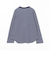 Healthknit / Multi Border Waffle Hem Round Crewneck L/S