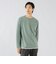 フェイクスエード クルーネック ロングスリーブ Tシャツ
