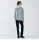 フェイクスエード クルーネック ロングスリーブ Tシャツ