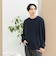 微起毛 ダブルフェイス フェイクレイヤー カットソー