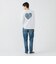 ハート スター バックプリント ロング スリーブ Tシャツ