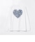 ハート スター バックプリント ロング スリーブ Tシャツ