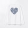 ハート スター バックプリント ロング スリーブ Tシャツ
