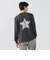 ハート スター バックプリント ロング スリーブ Tシャツ