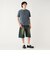 加工 ワッフル ヘンリーネック ショートスリーブ Tシャツ