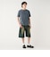 加工 ワッフル ヘンリーネック ショートスリーブ Tシャツ
